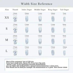 10Pcs Gradient Shiny Handmade Press On Nails Almond False Na