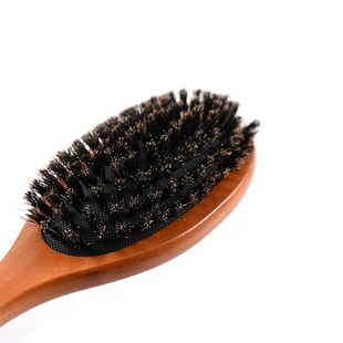 Natural Boar Bristle Hairbrush Massage Comb Smooth Hair