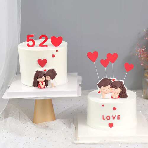 Tanabata Valentines Day Decoration Soft Pottery Couple Plug