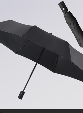 Auto Open/Close 8-Rib Windproof Umbrella Compact Travel 97cm