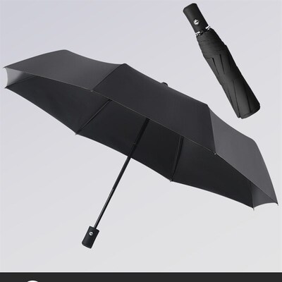 Auto Open/Close 8-Rib Windproof Umbrella Compact Travel 97cm