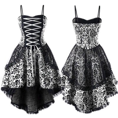 50% Dropshipping!!Fashion Retro Women Gothic Style Lace Laye
