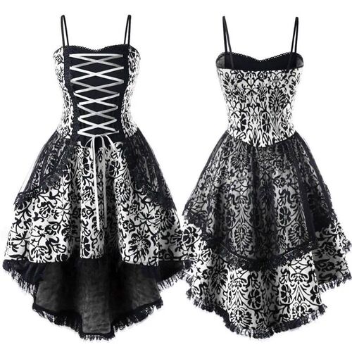 50% Dropshipping!!Fashion Retro Women Gothic Style Lace Laye