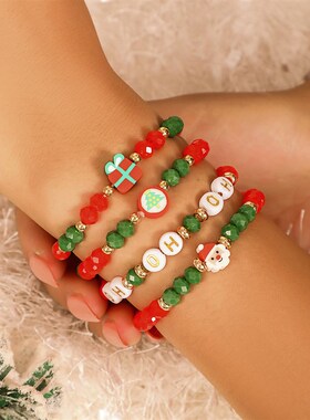 Christmas Bead Set  Festival Gift Bracelet圣诞节手链手饰