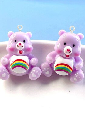 10Pcs/Lot Resin Simulation Cute Little Bear Charm Pendant Fo