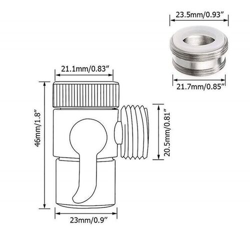 Switch Faucet Adapter Kitchen Sink Splitter Diverter Valve W