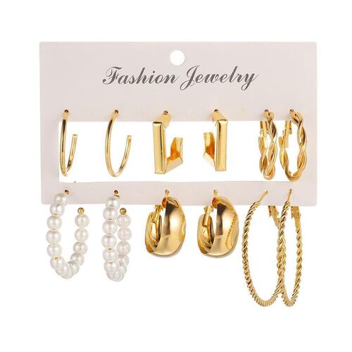 Earrings Fashion Earring hoop Earings Women set earing pearl