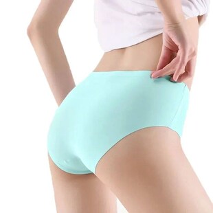 9 PCs/Lot Seamless Ice Silk Underwear for Women Monochrome U