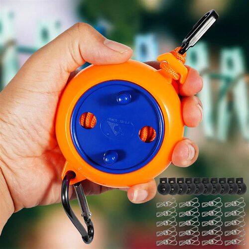 8 Meters Clothesline Retractable Washing Line Travel Clothes
