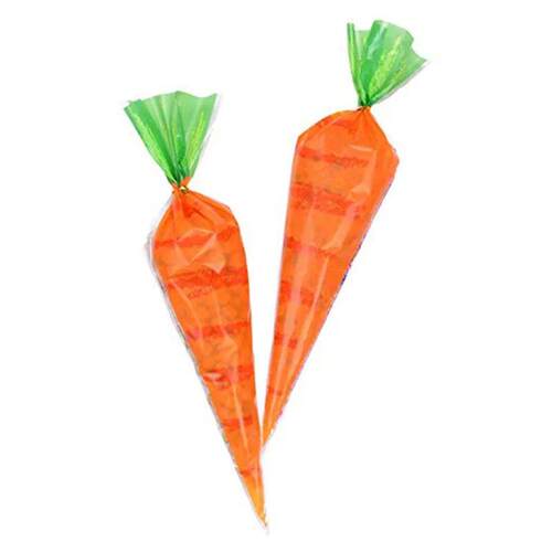 20/40pcs Easter Bunny Carrot Candy Bags Rabbit Gift Bag Spri