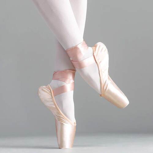 Girls Ballerina Ballet Pointe Shoes Pink Red Women Satin Can