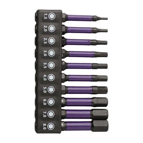 10Pcs Hex Head Wrench Drill Bit With Screwdrivers Bit Holder