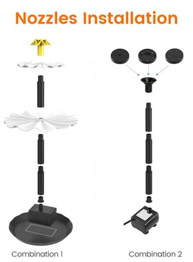 Solar Water Pump Fountain Garden Decor DIY Solar Fountain Pu