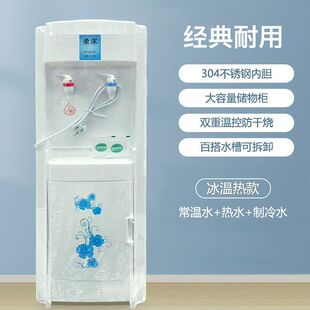 Vertical cold hot ice refrigeration drinking water dispenser