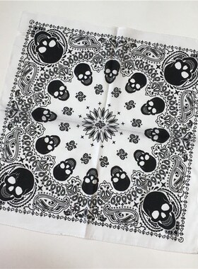 More Colorfull Printed Skull Paisley Geometric Cotton Bandan