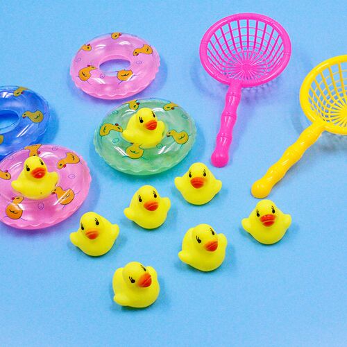 5Pcs/set kids Floating Bath Toys Mini Swimming Rings Rubber