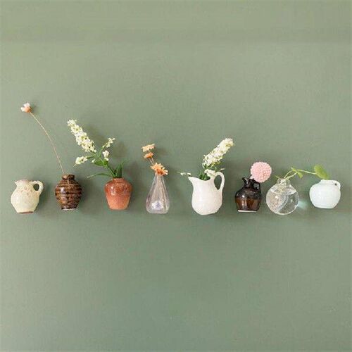 Ceramic Flower Vase Mini Magnetic Vase Vase Decor 3d Plants