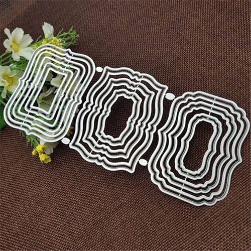 3pcs label frame set Metal Cutting Die Stencils for DIY Scra