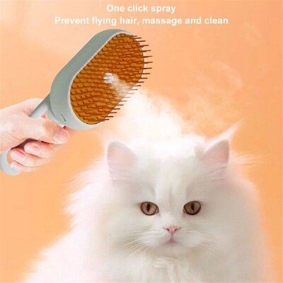 Cat Steam Brush Cat Grooming Brush 3 in 1 Pet Brush for