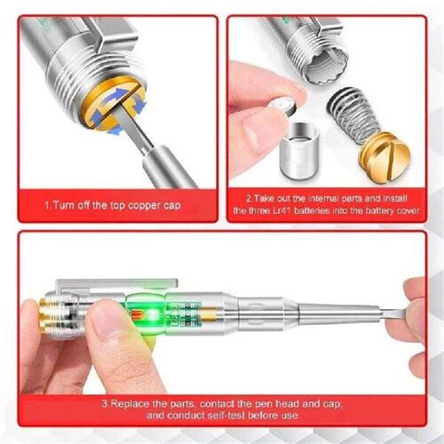 1/2/3pcs Intelligent Voltage Tester Pen 24/70-250V