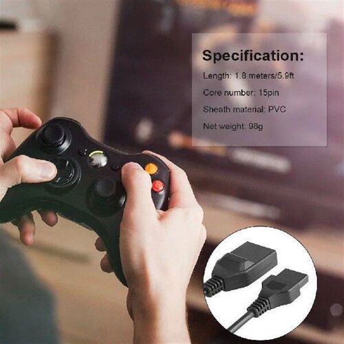 1.8m/5.9ft Controller Extension Cord 5.5mm Outer Diameter