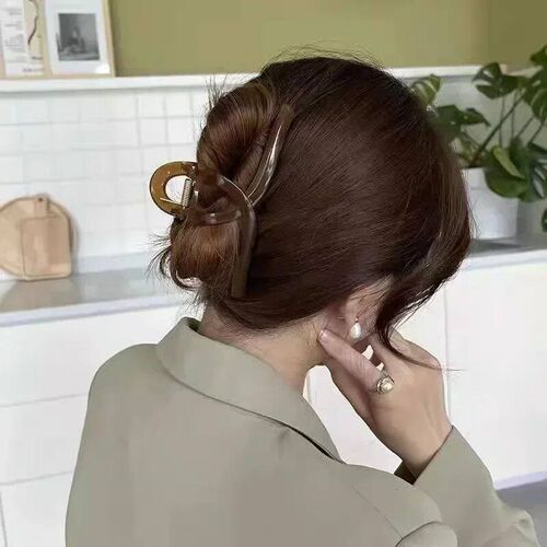13cm Plastic Transparent Large Size Hair Claw Fashion Women