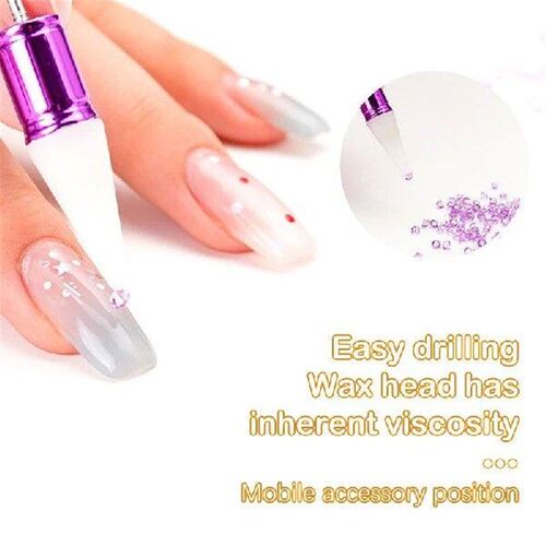 1pcs Beadable Nail Art Tool Double Head Point Drill Pen