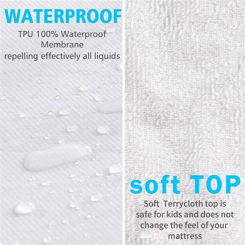 Waterproof Bed Sheet For Maress Pad & Topper With Band Bed P