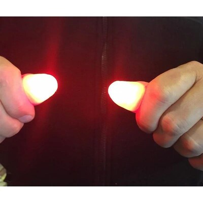 2/4/6pcs Magic Light Up Finger Fingers LED Tricks Thumb Prop