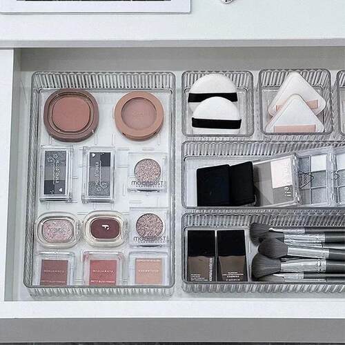 Unlimited Desk Drawer Organizers Set Plastic Bathroom Storag