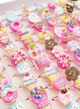 30/100pcs/Lot Wholesale New Cute Kids Finger Rings Party Pin