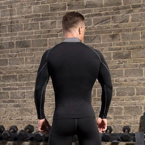 Mens Turtleneck Quick dry Long-Sleeved Compression Long Sle