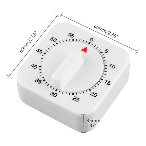 Kitchen Timer 60 Minutes Count Square Cooking Up Alarm Sleep