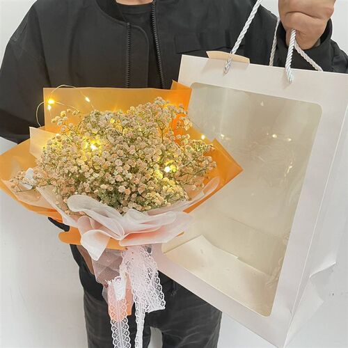Full star gift box packaging dried flower bouquet to send gi