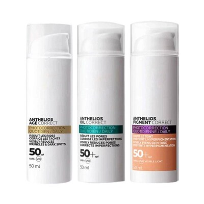 SPF50 Sunscreen Anthelios Pigment Correct / Anthelios Oil Co