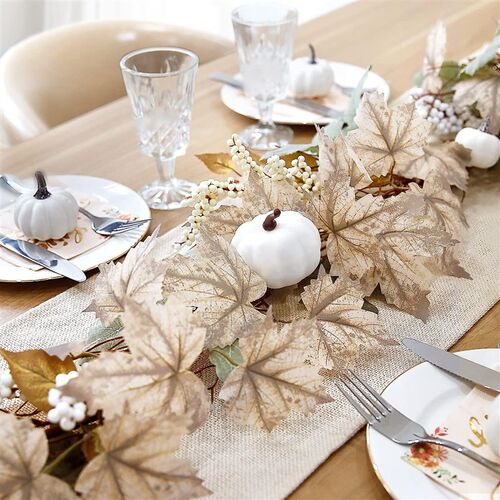Autumn Maples Leaf Pumpkin Berry Garland Fall Mantle Firepla
