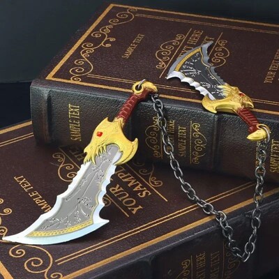 15cm God of War Game Metal Weapon Model Ragnarok Kratos Weap