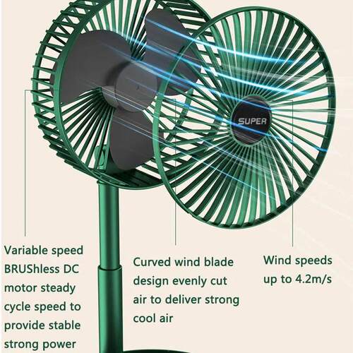 Desktop Foldable Retractable Small Fan Mini Portable Chargin