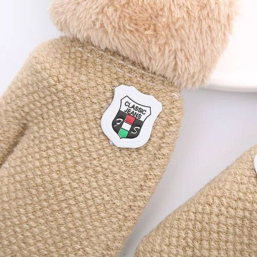 Children Knitted Gloves Winter Thick Warm Cashmere Kids Kind