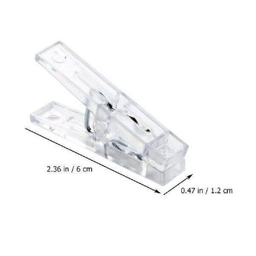 20 Pcs Plastic Clip Lamp String Clamp Transparent Photo