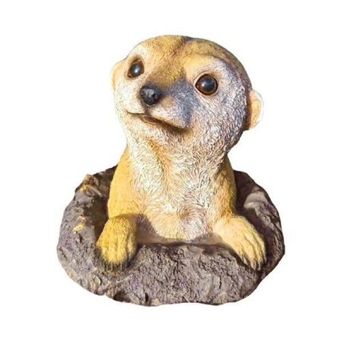 Meerkat Statue Collectible Ourdoor Decoration for Flower