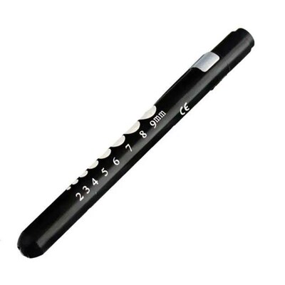 1PCS Reusable LED Medical Penlight Flashlight With Pupil Gau