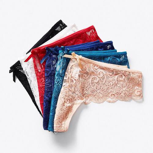 Women Flower Lace Bikini Thongs Panties Briefs Underwear