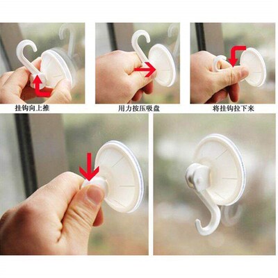 Suction Cup Hanger Hook Mirror Glass Wall Cartoon Suction Cu