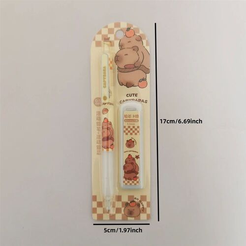 0.5mm Kawaii Capybara Mechanical Pencil Set With Refill Lead