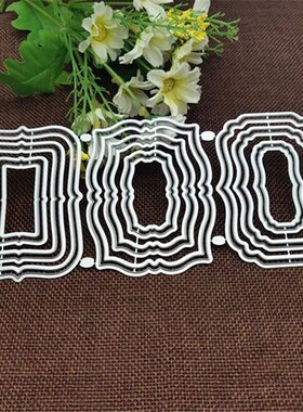 3pcs label frame set Metal Cutting Die Stencils for DIY Scra