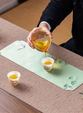 Cup Pad Waterproof Chinese Style Tea Mat Heat Insulat