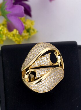 Bride Talk Unique Design Women Fashion Ring Cubic Zirconia S