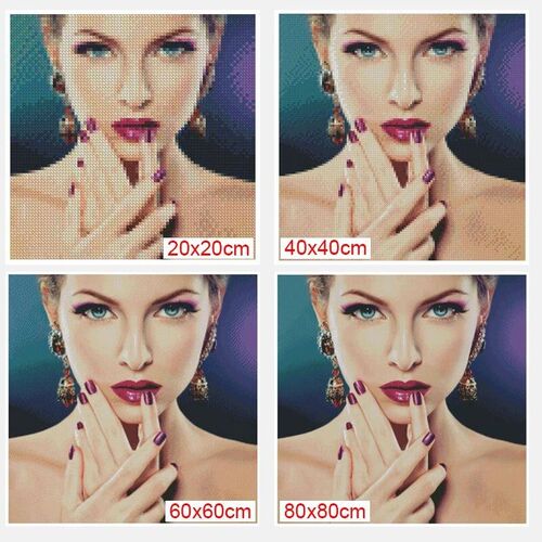 5D DIY Diamond Painting Cute Cat Tiger Full Round Diamond Em