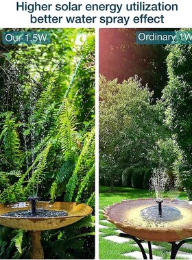 13/16/18cm Floating Solar Panel Solar Fountain Pump Bird Bat